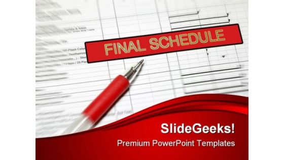 Final Schedule Business PowerPoint Background And Template 1210