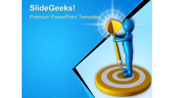 Finally Reached Completed The Target PowerPoint Templates Ppt Backgrounds For Slides 0713