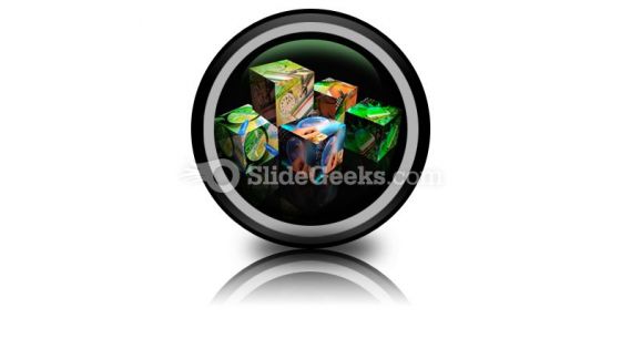 Finance Cubes PowerPoint Icon Cc