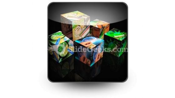 Finance Cubes PowerPoint Icon S