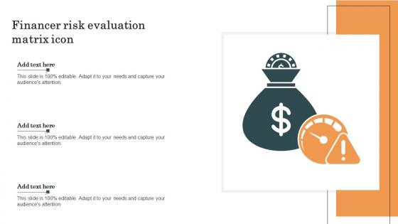 Financer Risk Evaluation Matrix Icon Survey SS