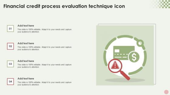 Financial Credit Process Evaluation Technique Icon Ideas Pdf