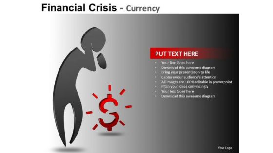 Financial Crisis Currency PowerPoint Templates Download