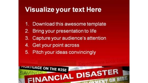 Financial Disaster Business PowerPoint Template 1110