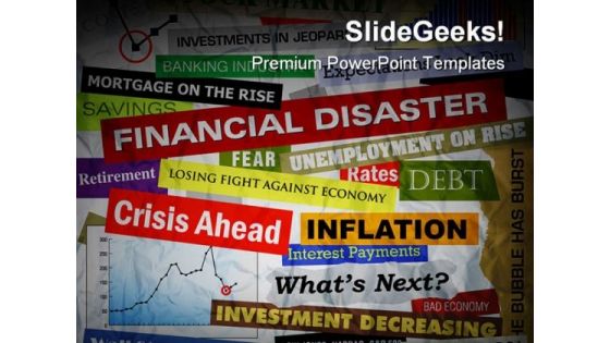 Financial Disaster Business PowerPoint Template 1110