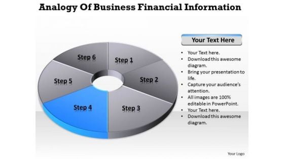 Financial Information Pie Donut Diagram 6 Stages How To Business Plan PowerPoint Slides