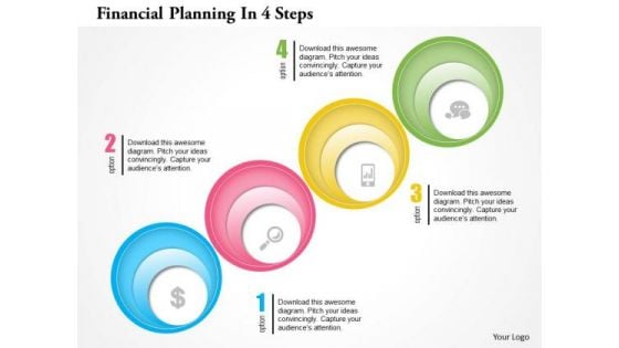 Financial Planning In 4 Steps PowerPoint Template