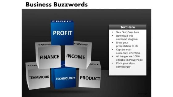 Financial Profit Building Blocks PowerPoint Ppt Templates