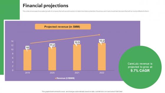 Financial Projections Carelulu Shareholders Fund Raising Pitch Deck Slides Pdf