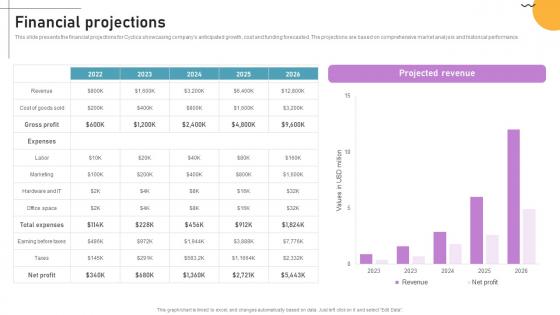 Financial Projections Cloud Based Predictive Analytics Software Pitch Deck