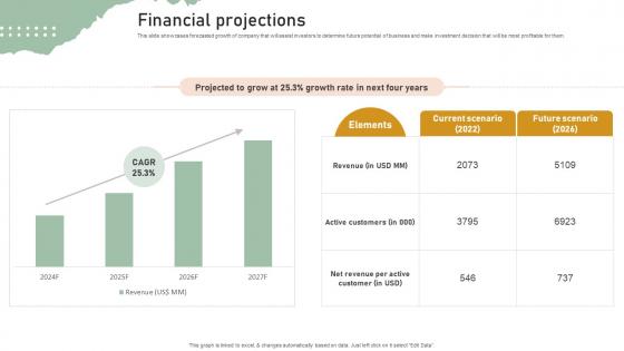 Financial Projections Personal Styling Service Investor Funding Elevator Pitch Deck