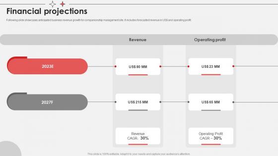 Financial Projections Virtual Medical Consultancy Investor Funding Elevator Pitch Deck