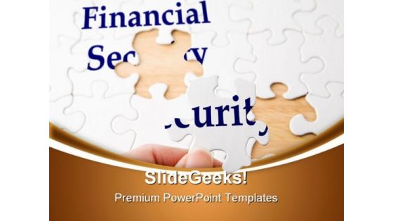 Financial Puzzle Security PowerPoint Templates And PowerPoint Backgrounds 0711