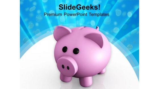 Financial Savings In Piggy Bank PowerPoint Templates Ppt Backgrounds For Slides 0313