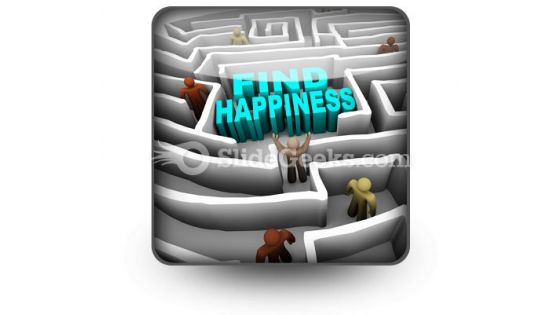 Find Happiness PowerPoint Icon S