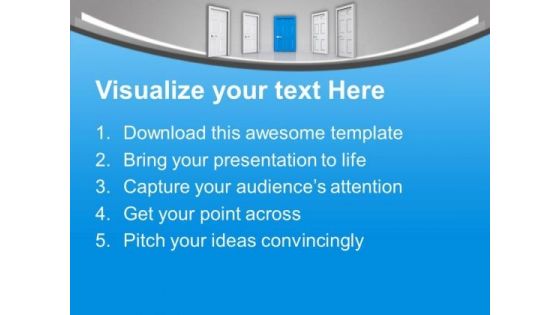Find Out The Right Door PowerPoint Templates Ppt Backgrounds For Slides 0613