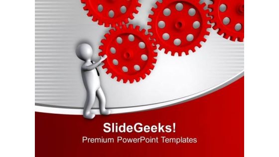 Find Right Gear To Groom The Business Process PowerPoint Templates Ppt Backgrounds For Slides 0613
