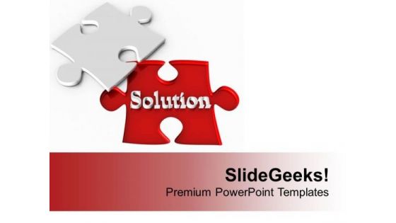 Find Solution Part For Problem PowerPoint Templates Ppt Backgrounds For Slides 0413