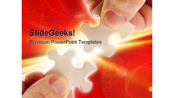 Find Solution Puzzle Shapes PowerPoint Themes And PowerPoint Slides 0711