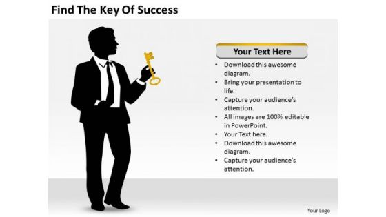 Find The Key Of Success Ppt Business Plan PowerPoint Slides