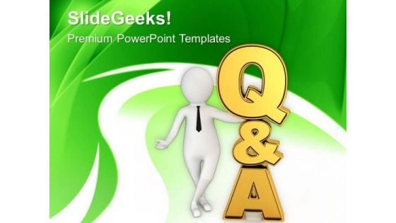 Find The Right Answer To The Question PowerPoint Templates Ppt Backgrounds For Slides 0713