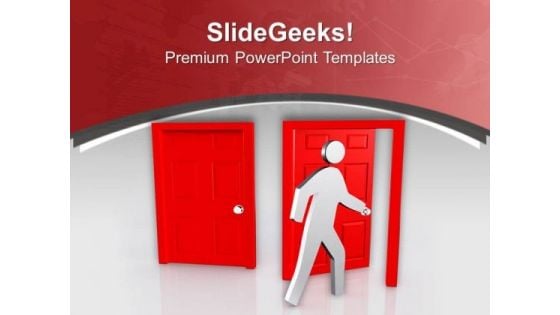Find The Right Door Of Future Growth PowerPoint Templates Ppt Backgrounds For Slides 0713 Find The Right Door Of Future Growth PowerPoint Templates Ppt Backgrounds For Slides 0713