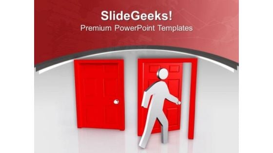 Find The Right Door Of Future Growth PowerPoint Templates Ppt Backgrounds For Slides 0713