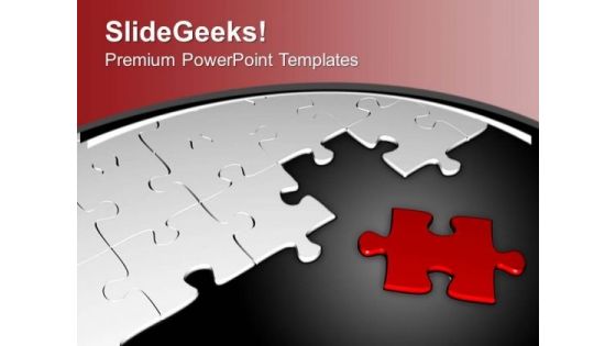 Find The Right Solution Puzzle Piece PowerPoint Templates Ppt Backgrounds For Slides 0613