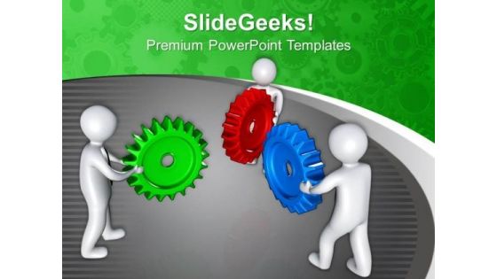 Find Three Way Solution By Idea Gears PowerPoint Templates Ppt Backgrounds For Slides 0713