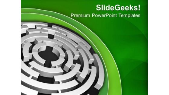 Finding Right Path In Labyrinth To Win PowerPoint Templates Ppt Backgrounds For Slides 0413