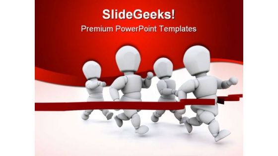 Finish Line Business PowerPoint Templates And PowerPoint Backgrounds 0811