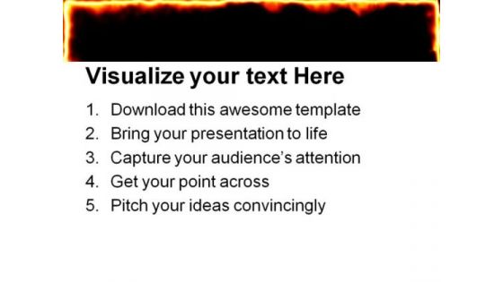 Fire Burning Frame Metaphor PowerPoint Themes And PowerPoint Slides 0411