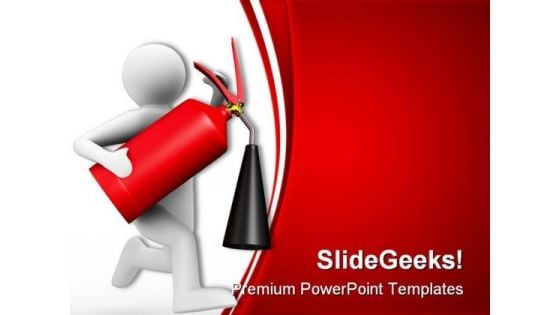 Fire Man Realestate PowerPoint Backgrounds And Templates 0111