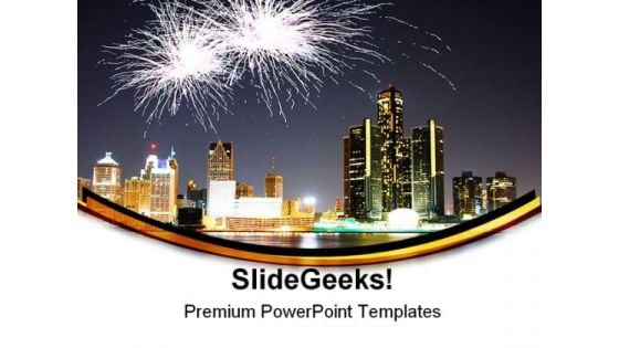 Fireworks Celebration Festival PowerPoint Templates And PowerPoint Backgrounds 0511