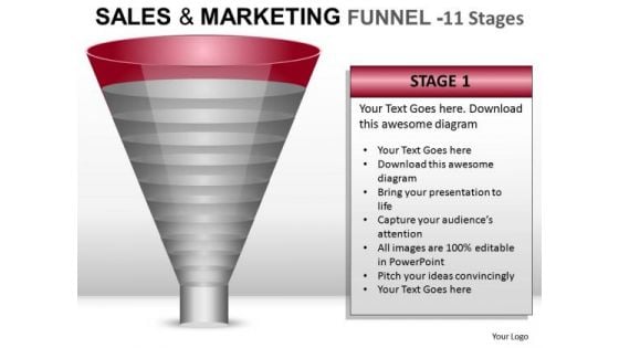 First Stage Sales And Marketing Funnel 11 PowerPoint Slides And Ppt Diagram Templates