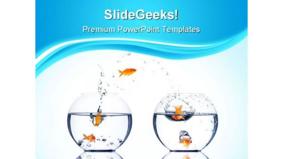Fish Runs Away Animals PowerPoint Themes And PowerPoint Slides 0711