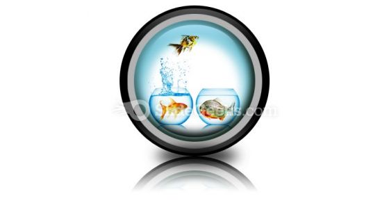 Fish Runs Away PowerPoint Icon Cc