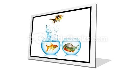 Fish Runs Away PowerPoint Icon F