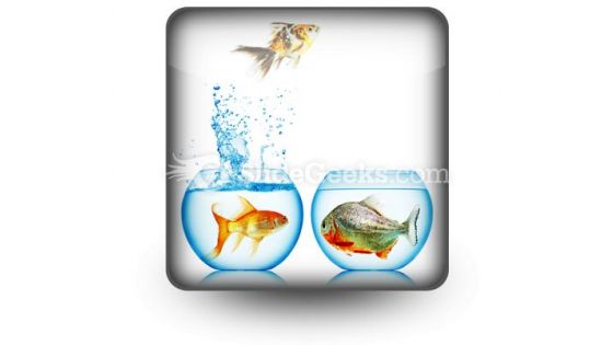 Fish Runs Away PowerPoint Icon S