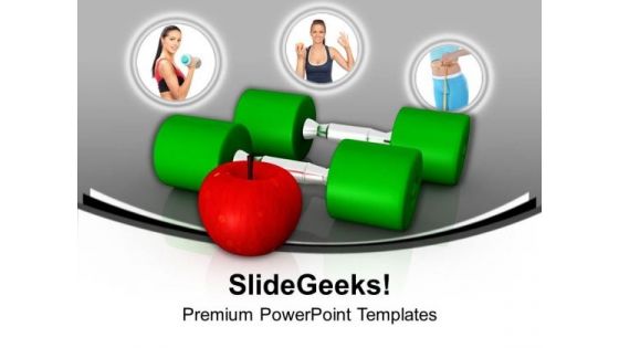 Fitness Depends On Excersise Health Theme PowerPoint Templates Ppt Backgrounds For Slides 0413