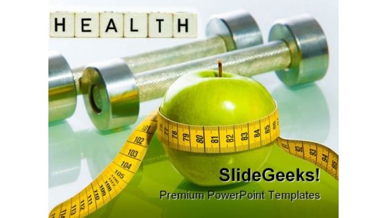 Fitness Health PowerPoint Template 0610