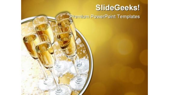 Five Champagne Festival PowerPoint Templates And PowerPoint Backgrounds 0511