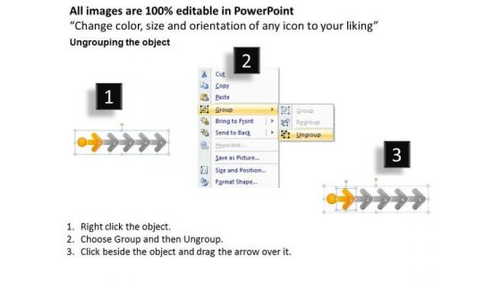 Five Stages Agorithm Of Procedure Flow Chart Description PowerPoint Templates