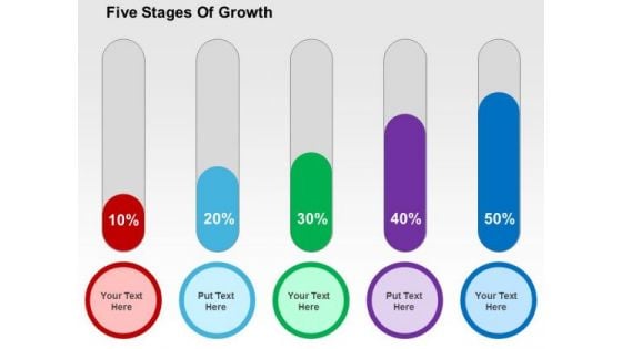 Five Stages Of Growth PowerPoint Template