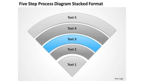 Five Step Process Diagram Stacked Format Ppt Cheap Business Plan PowerPoint Templates