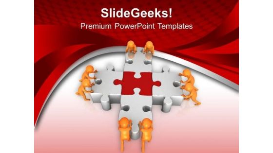 Fix The Problem Puzzle With Team PowerPoint Templates Ppt Backgrounds For Slides 0613