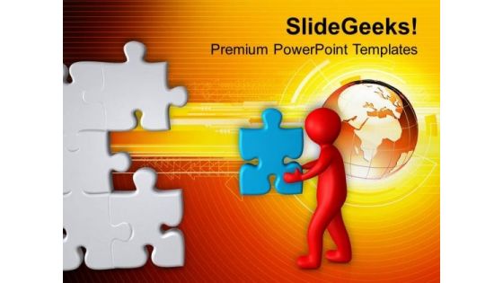 Fix The Puzzle With Right Part PowerPoint Templates Ppt Backgrounds For Slides 0613