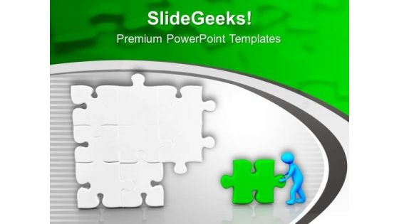 Fix The Puzzle With Right Part PowerPoint Templates Ppt Backgrounds For Slides 0713