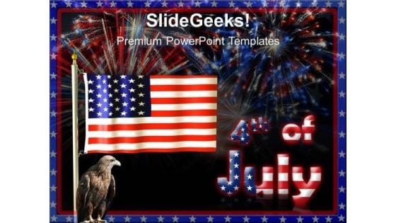 Flag With July 4th Festival PowerPoint Templates And PowerPoint Themes 0612 Flag With July 4th Festival PowerPoint Templates And PowerPoint Themes 0612