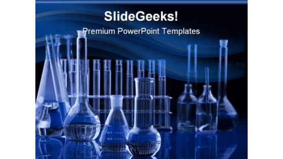 Flasks Science PowerPoint Template 0610